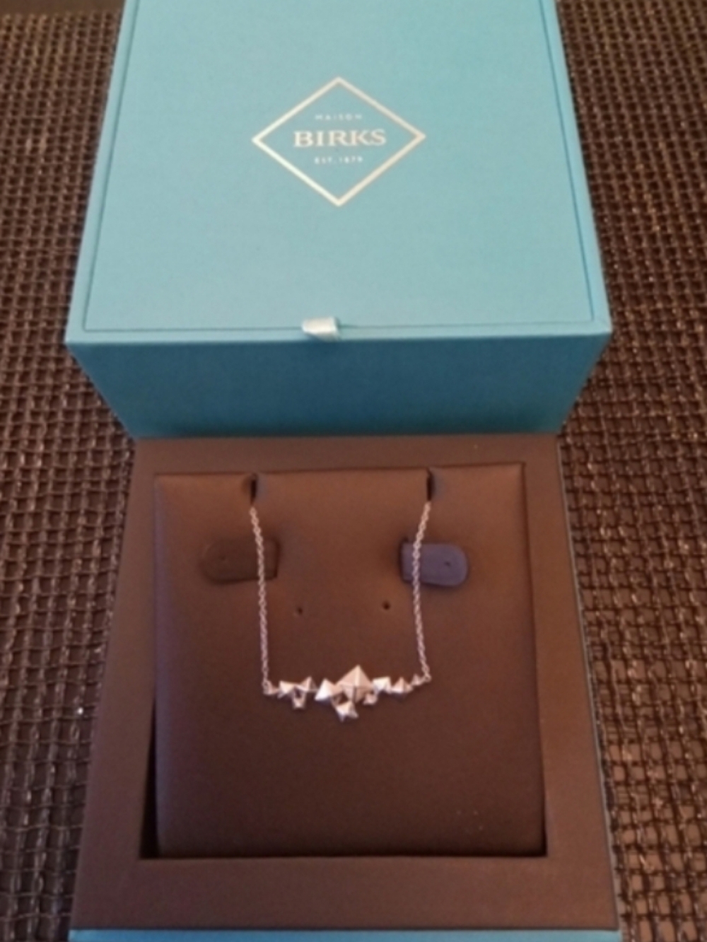 Birks Cluster Stud Sterling Silver Necklace